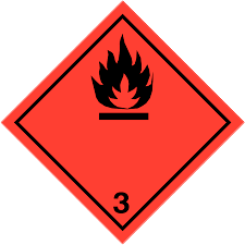 Etiqueta ADR Clase 3 para transporte de líquidos inflamables y combustibles - Martin & Garcia e Hijo.
